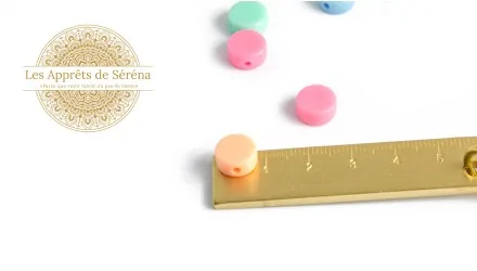 50 Perles acryliques rondes 10mm couleurs pastels