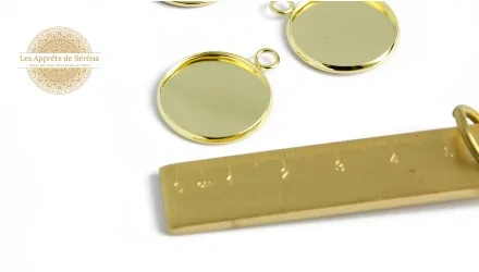 supports cabochon 20mm médaillon pour collier. Apprêts bijoux